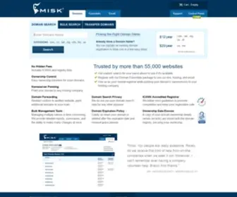 Misk.com(Domains, Essentials, Email) Screenshot