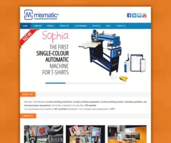 Mismatic.com(Screen Printing Machines and Equipment) Screenshot