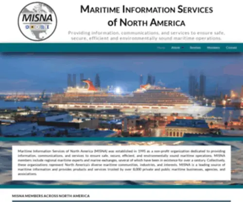 Misnadata.org(Maritime Information Services of North America) Screenshot