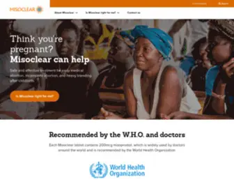 Misoclear.com(Misoclear offers safe and effective treatment for early medical abortion) Screenshot