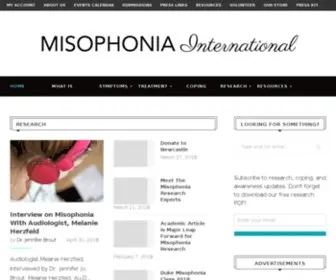 Misophoniainternational.com(Misophonia International) Screenshot