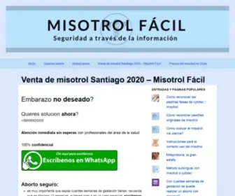 Misotrolsantiago.org(Instrucciones e informacion de misotrol cytotec en Santiago de chile) Screenshot