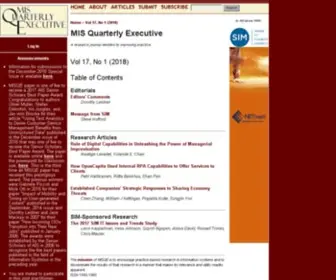 Misqe.org(AIS Journals) Screenshot