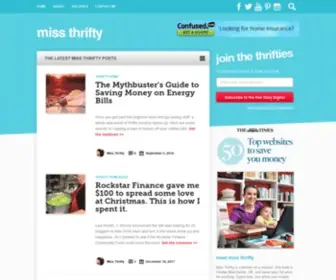 Miss-Thrifty.co.uk("Miss Thrifty has become hugely popular. Her posts tackle all cash problems) Screenshot