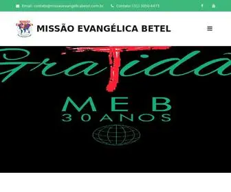 Missaoevangelicabetel.com.br(Missão) Screenshot