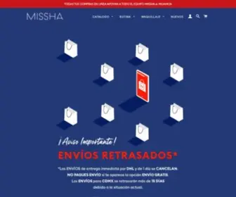 Misshamexico.com(Missha México) Screenshot