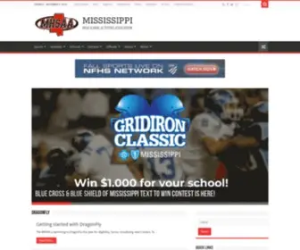 Misshsaa.com(The place for high school sports in Mississippi) Screenshot
