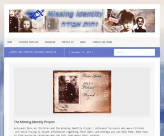 Missing-Identity.net(Holocaust Survivor Children) Screenshot