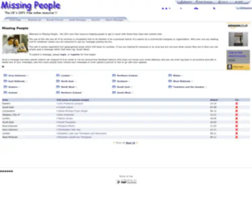 Missing-People.co.uk(Missing People) Screenshot