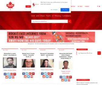 Missingpeople.ca(Missing People Canada) Screenshot