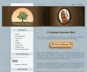 Missingyouforever.com(Missing You Forever) Screenshot