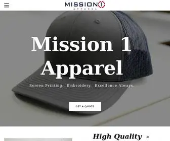 Mission1Apparel.com(Mission 1 Apparel) Screenshot