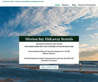 Missionbayhideaway.com(Beach House Rentals Vacation Mission Bay San Diego CA) Screenshot