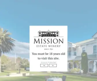 Missionestate.co.nz(Mission Estate Winery established in 1851 by pioneering French Missionaries) Screenshot