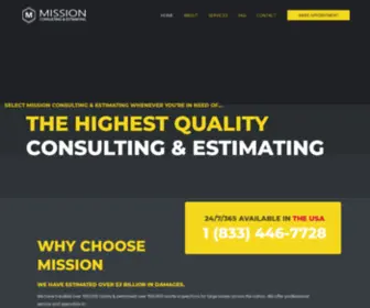 Missionestimating.com(Mission Consulting and Estimating) Screenshot