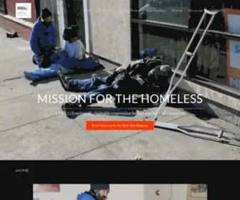 Missionforthehomeless.org(Mission for the Homeless) Screenshot