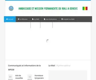 Missionmali.ch(MISSION PERMANENTE DU MALI AUPRES DES NATIONS UNIES) Screenshot