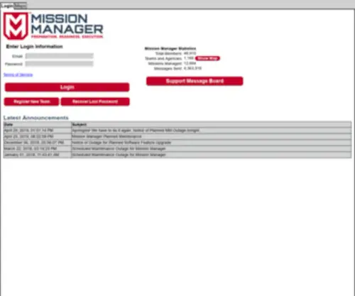 Missionmanager.net(Mission Manager) Screenshot