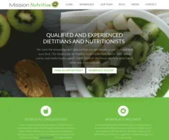 Missionnutrition.co.nz(NZ Registered Dietitians & Nutritionists) Screenshot