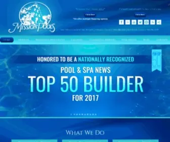 Missionpools.com(Swimming Pool Builders) Screenshot