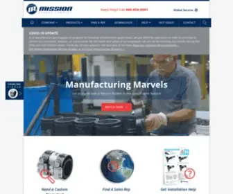 Missionrubber.com(Professional Grade DWV & Municipal Rubber Couplings) Screenshot