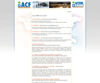 Missions-ACF.org(Action contre la Faim) Screenshot