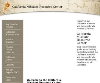 Missionscalifornia.com(The California Missions Resource Center) Screenshot