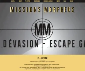 Missionsmorpheus.com(Jeux d'évasion Montréal) Screenshot