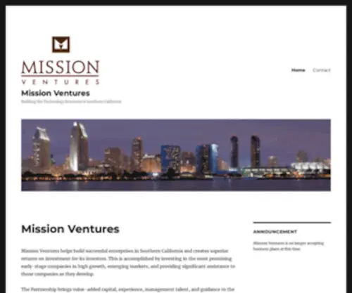 Missionventures.com(Mission Ventures) Screenshot