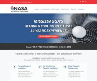 Mississaugahvacservice.ca(NASA Heating & Air Conditioning) Screenshot