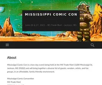 Mississippicomiccon.com(Mississippi Comic Con) Screenshot