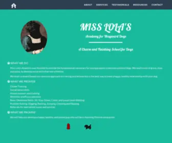 Misslolasacademy.com(Miss Lola's Academy for Wayward Dogs) Screenshot