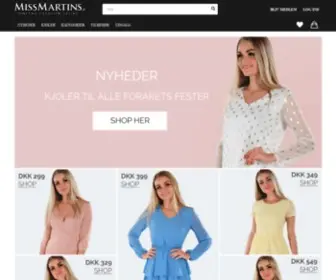 Missmartins.dk(Tøj online) Screenshot