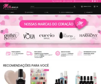 Missnails.com.br(MissNails Distribuidor Oficial Cuccio Pro e StarNail) Screenshot