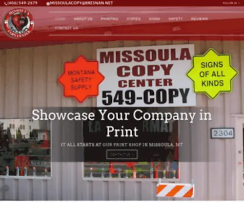 Missoulacopy.com(Missoula Copy Center) Screenshot