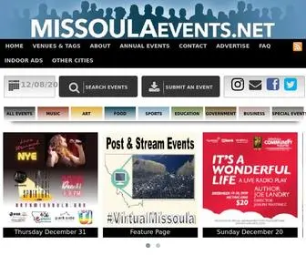 Missoulaevents.com(Missoula Events) Screenshot