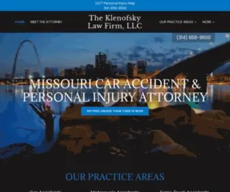 Missouriinjuryhelp.com(The Klenofsky Law Firm) Screenshot