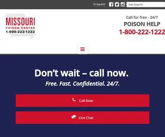 Missouripoisoncenter.org(The Missouri Poison Center) Screenshot