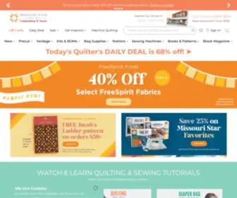 Missouriquiltco.com(Huge selection of quilting precuts & quilt fabric by the yard) Screenshot