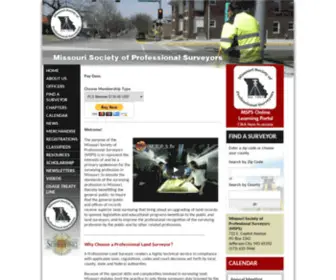 Missourisurveyor.org(Missouri Society of Professional Surveyors) Screenshot