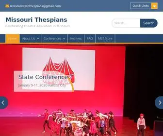 Missourithespians.org(Celebrating theatre education in Missouri) Screenshot