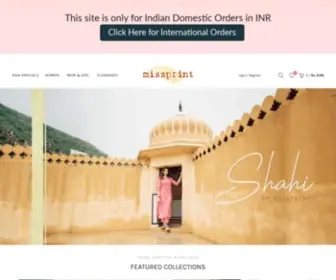 Missprintclothing.com(Buy Ethnic Indo Western Wear for Womens Online) Screenshot