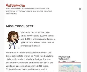 Misspronouncer.com(Wisconsin) Screenshot