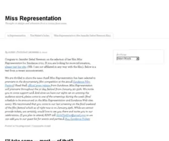 Missrepresentation.com(Miss Representation) Screenshot