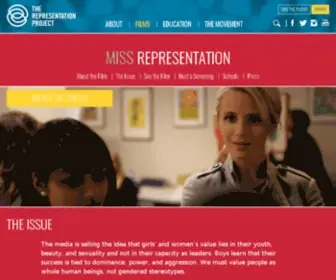 Missrepresentation.org(Miss Representation) Screenshot