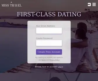 Misstravel.com(The leading online dating site for those with a passion for travel) Screenshot