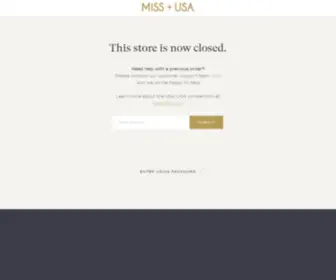 MissusaStore.com(Miss USA Store) Screenshot