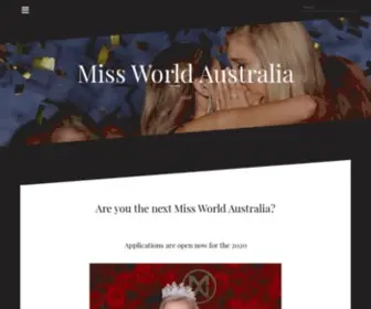 MissWorldaustralia.com.au(Miss World Australia) Screenshot