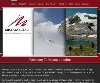 Mistayalodge.com(Mistaya Lodge) Screenshot