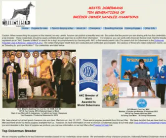 Misteldobermans.com(Mistel doberman breeders) Screenshot